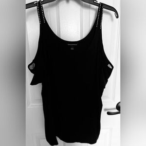 Rock & Republic | Women’s short sleeve shirt | black | size XXL